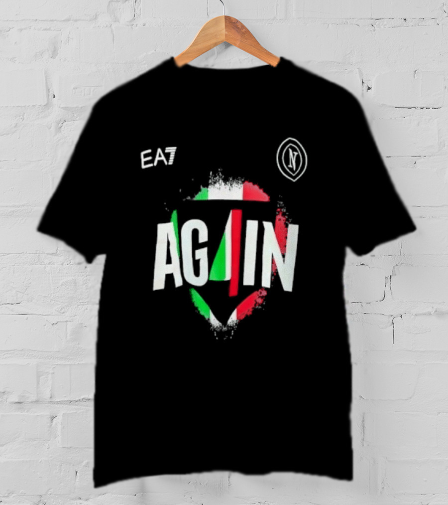 EA7 AG4IN Italian Flag T-Shirt