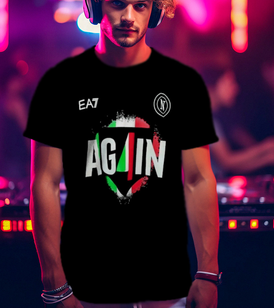 EA7 AG4IN Italian Flag T-Shirt