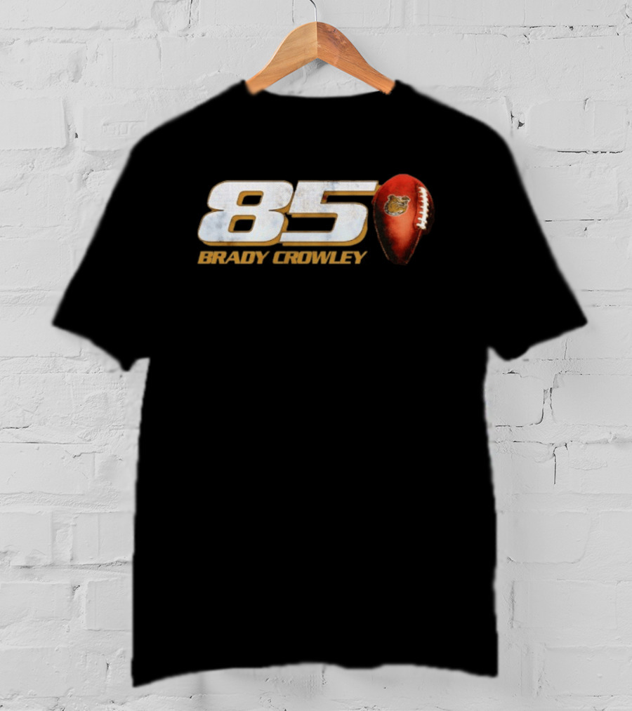 85 Brady Crowley Football Bear T-Shirt