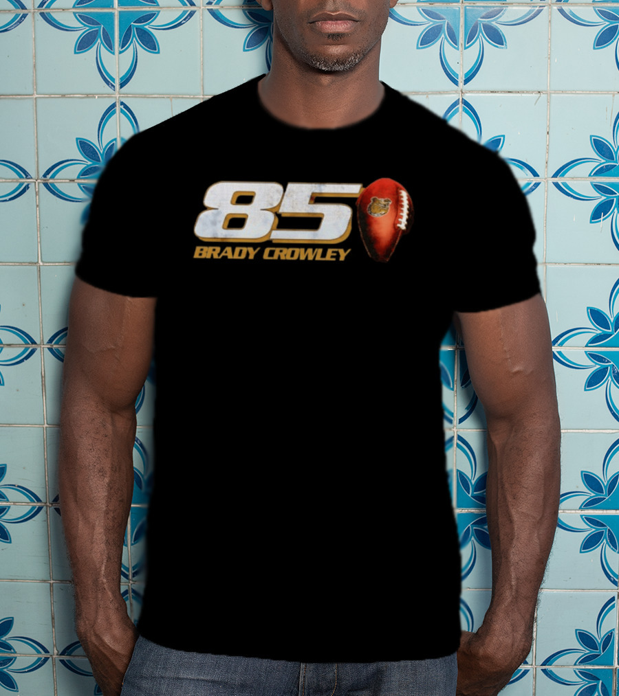 85 Brady Crowley Football Bear T-Shirt