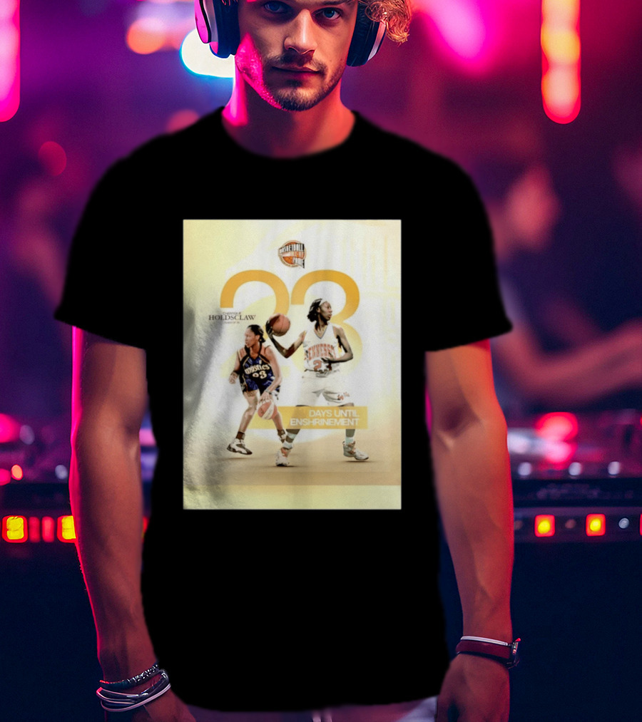 Chamique Holdsclaw Basketball Hall Of Fame 2026 Enshrinement Countdown Tennessee Mystics Number 23 T-Shirt