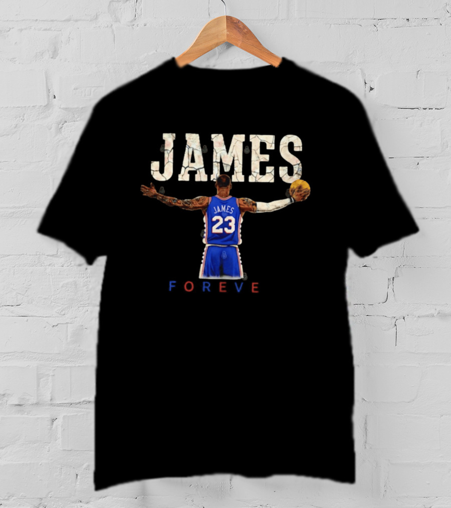 James 23 Forever Philadelphia 76ers Lebron James NBA T-Shirt
