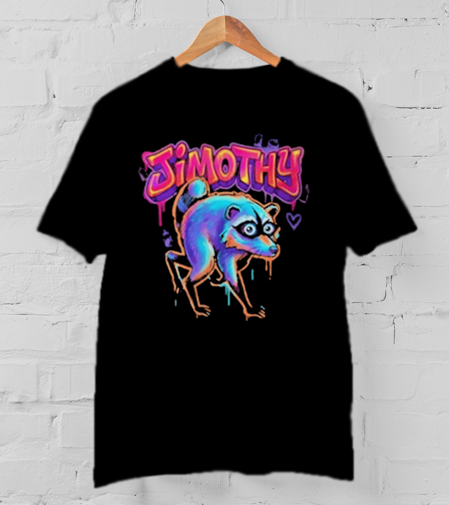 Jimothy Colorful Graffiti Raccoon T-Shirt