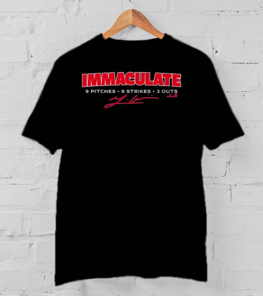 Immaculate 9 Pitches 9 Strikes 3 Outs Signature T-Shirt