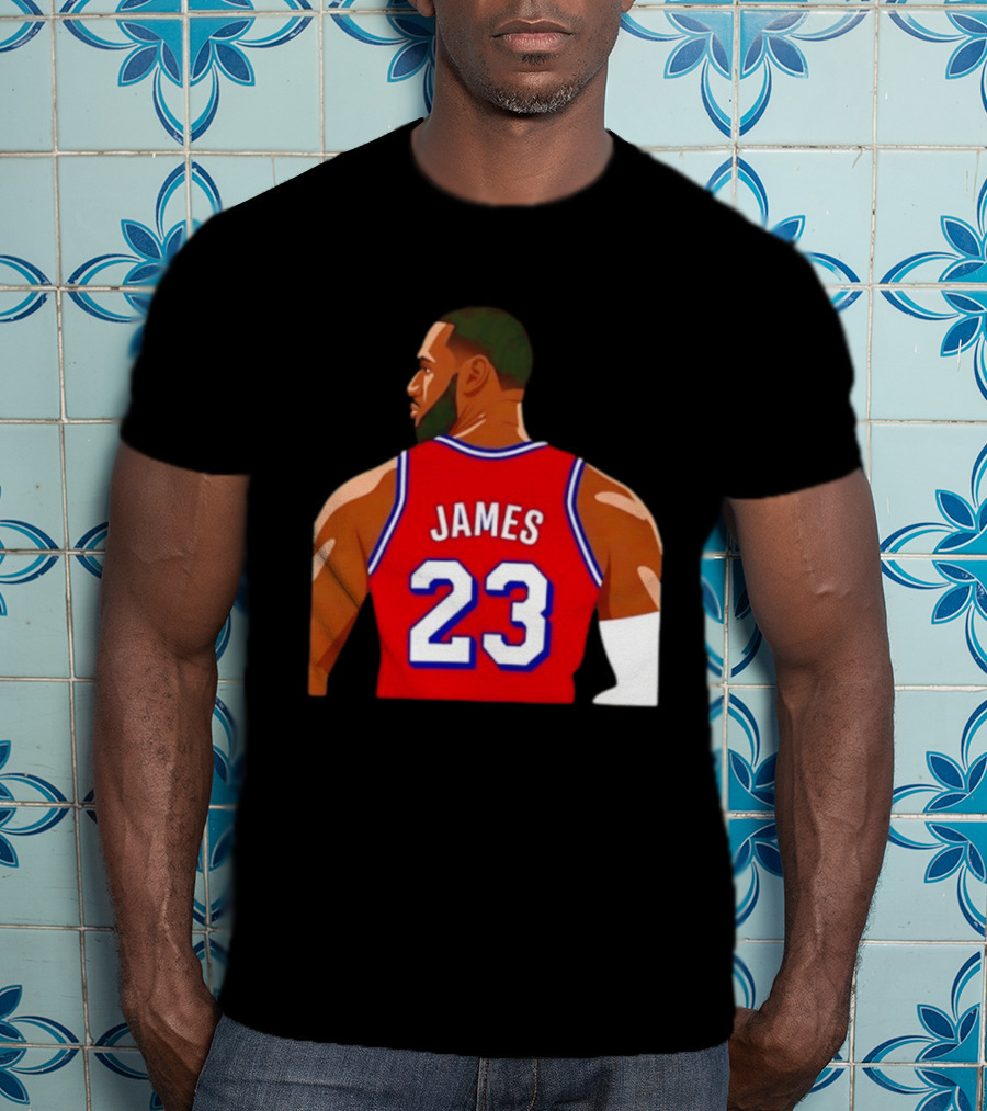 Lebron James 23 Philadelphia 76ers Red Jersey T-Shirt
