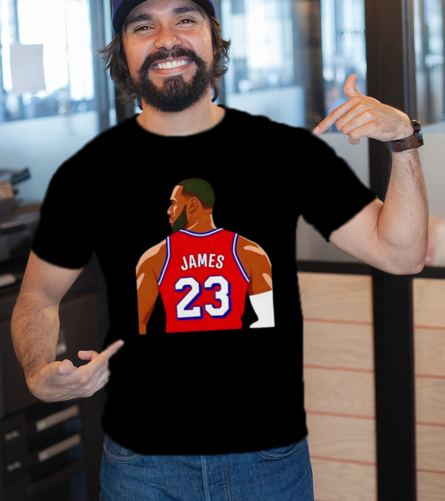 Lebron James 23 Philadelphia 76ers Red Jersey T-Shirt