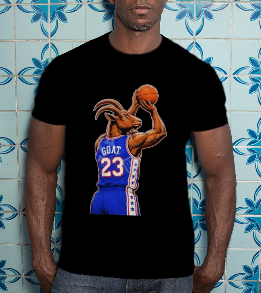 GOAT 23 Basketball Jersey Philadelphia Sixers LeBron James T-Shirt