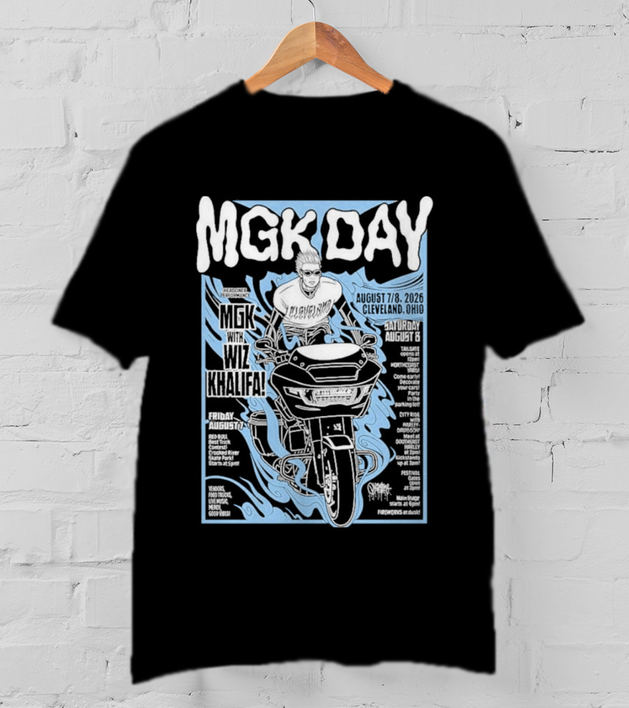 MGK Day Cleveland Ohio MGK Wiz Khalifa August 7 8 2026 T-Shirt
