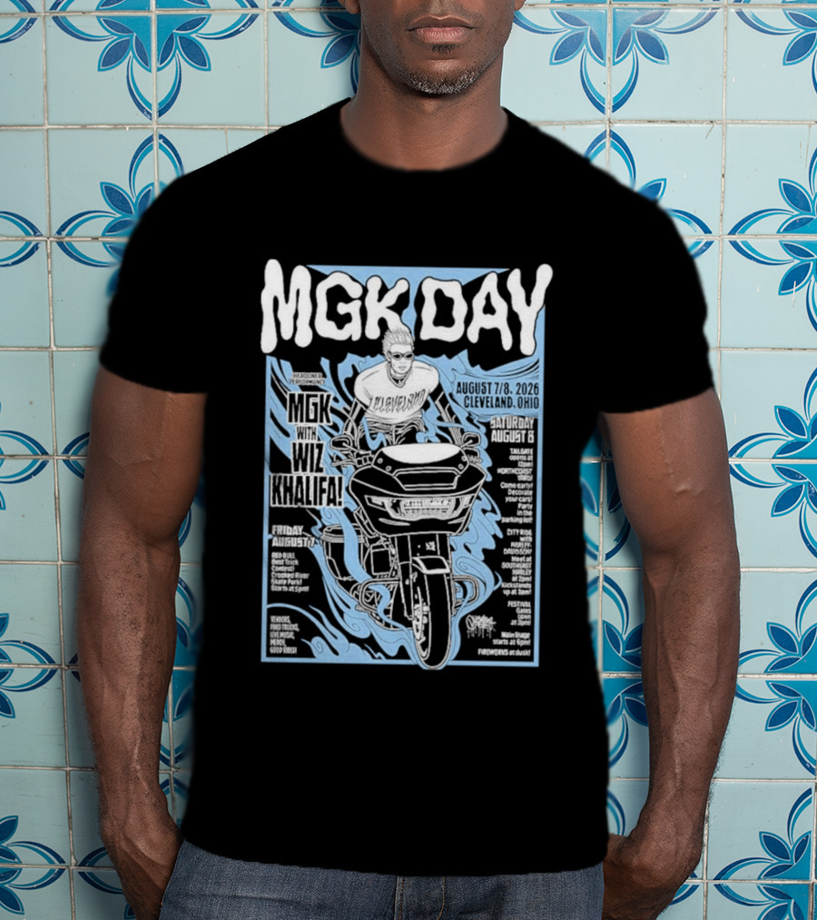 MGK Day Cleveland Ohio MGK Wiz Khalifa August 7 8 2026 T-Shirt
