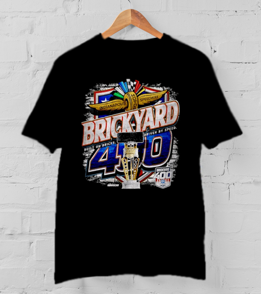 NASCAR Brickyard 400 Indianapolis Motor Speedway Built On Bricks Driven By Speed T-Shirt