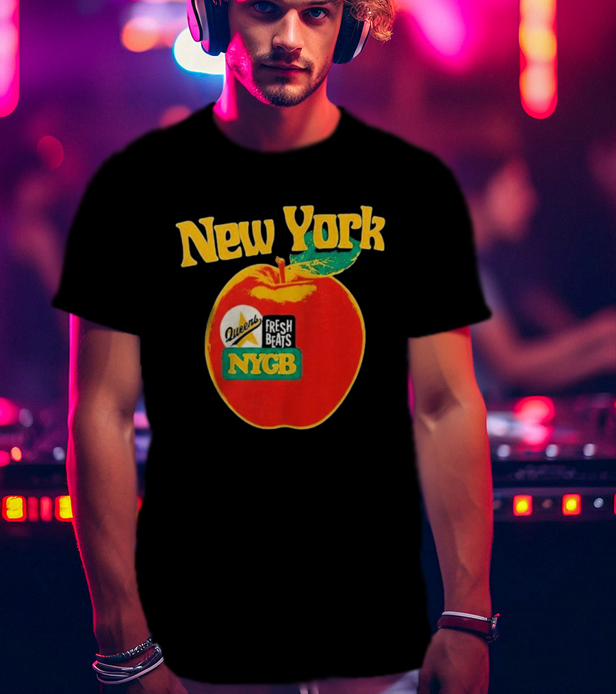 New York Queens Fresh Beats NYGB Apple T-Shirt