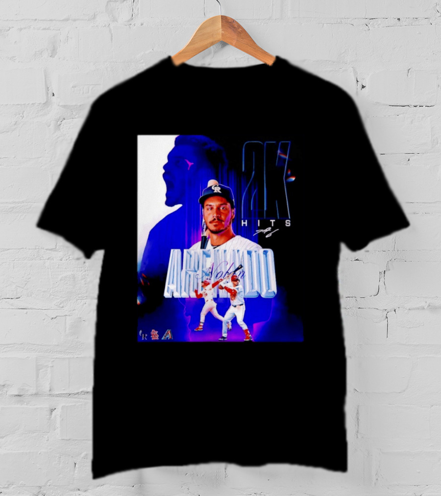 Nolan Arenado 2K Hits Retro Baseball Milestone Celebration T-Shirt