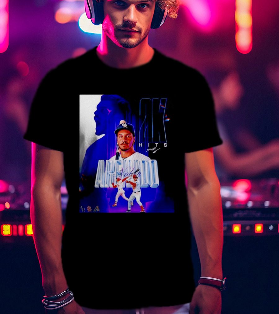 Nolan Arenado 2K Hits Retro Baseball Milestone Celebration T-Shirt