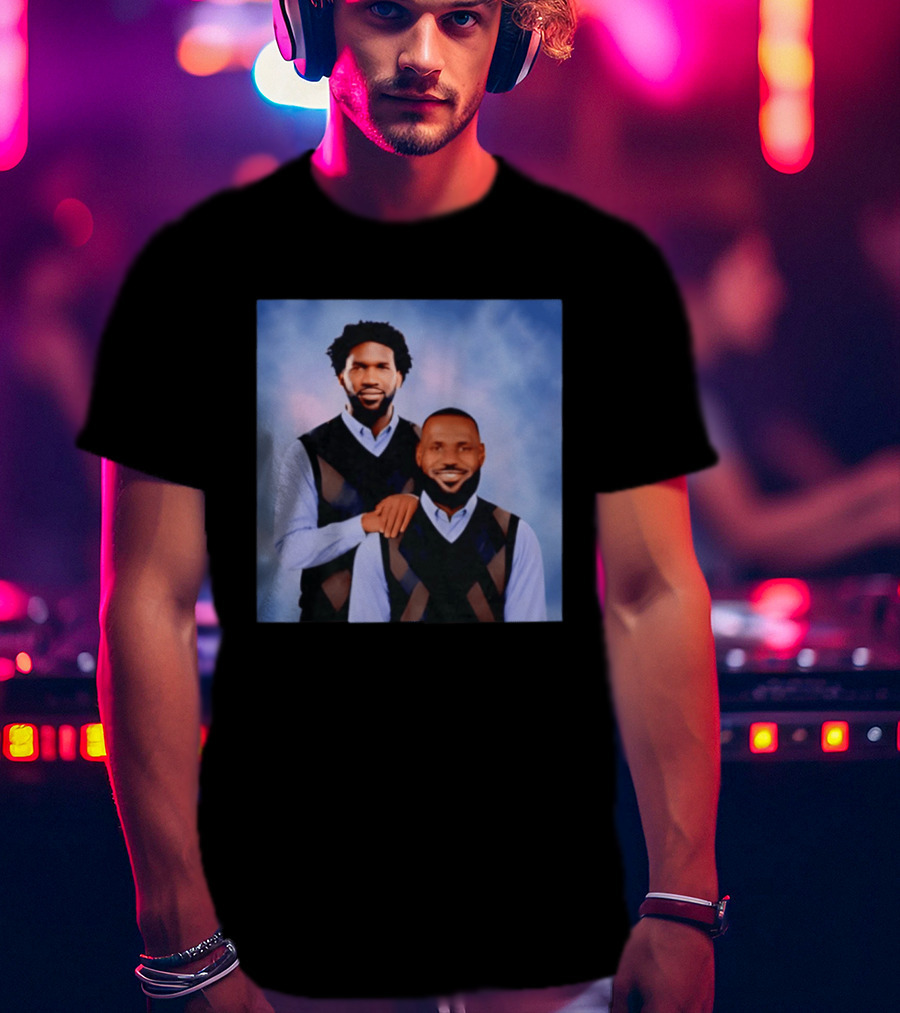 Philadelphia 76ers Lebron James Joel Embiid Step Brothers T-Shirt