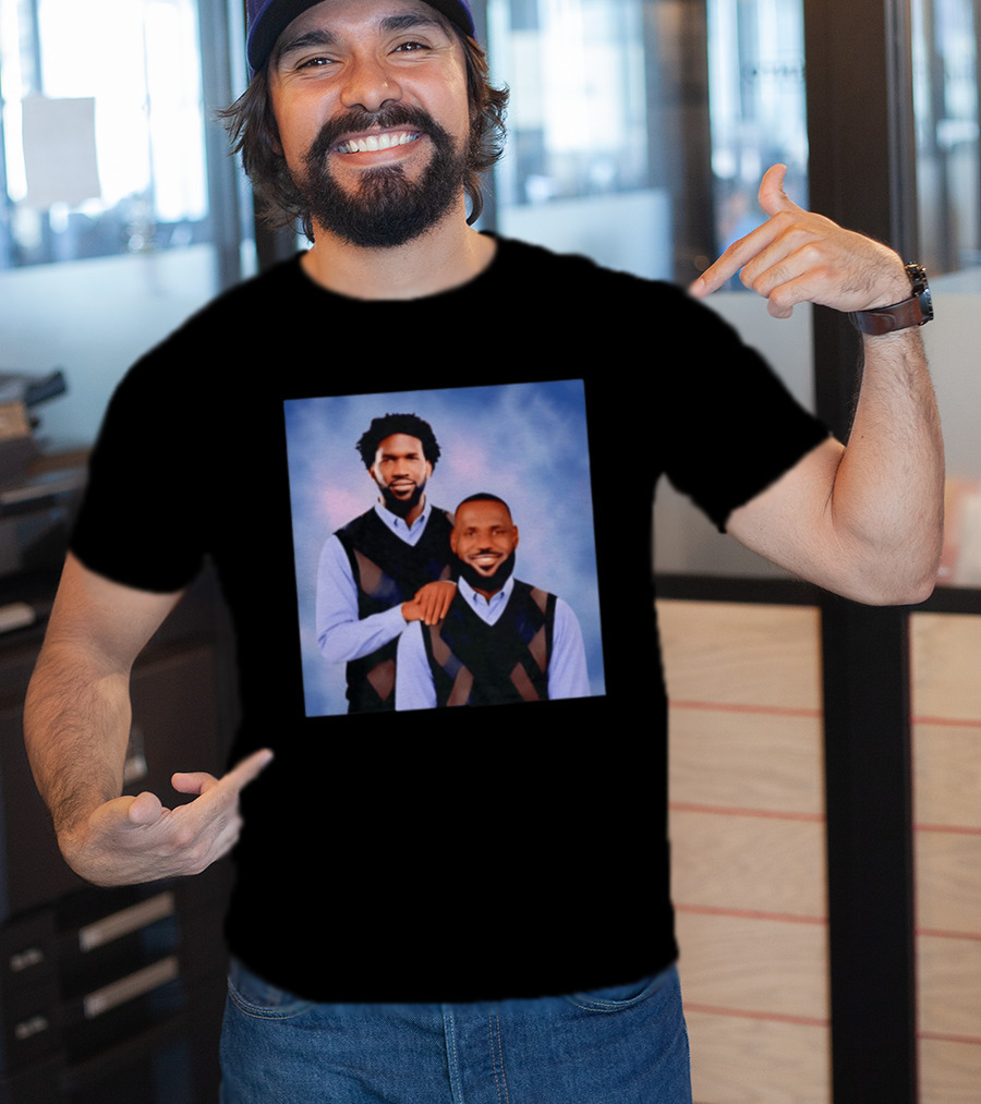 Philadelphia 76ers Lebron James Joel Embiid Step Brothers T-Shirt