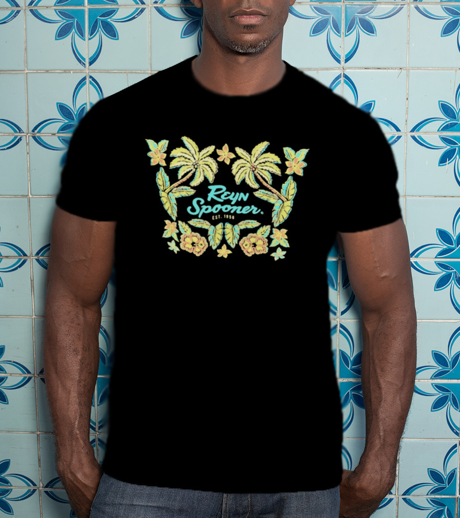 Reyn Spooner Est. 1956 Tropical Floral Palm T-Shirt