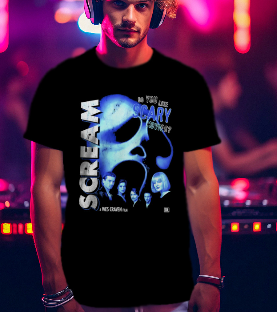 Scream Do You Like Scary Movies A Wes Craven Film Retro Collage T-Shirt