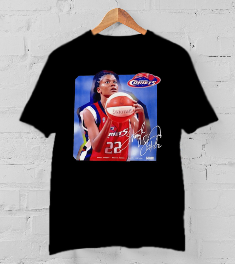 Sheryl Swoopes Houston Comets SLAM WNBA Legends 22 Spalding Basketball T-Shirt