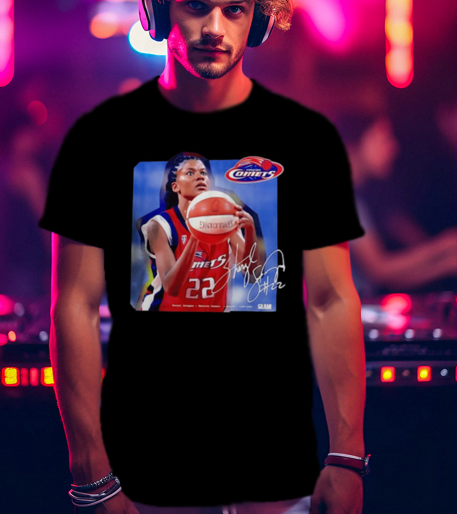 Sheryl Swoopes Houston Comets SLAM WNBA Legends 22 Spalding Basketball T-Shirt