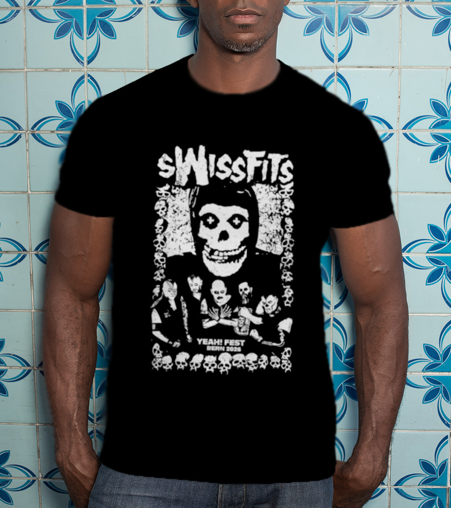 Swissfits Yeah! Fest Bern 2026 Punk Rock Skull Skeletons T-Shirt