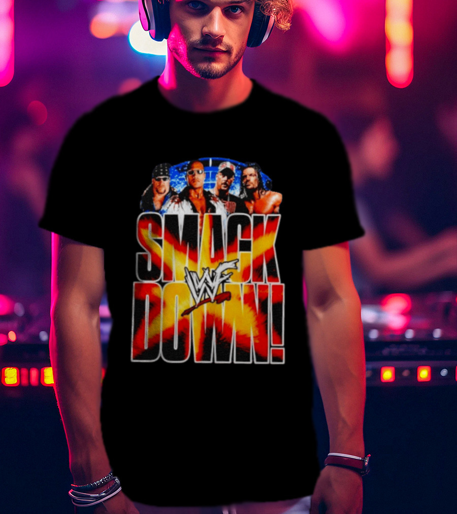 WWF SmackDown The Undertaker The Rock Stone Cold Steve Austin Triple H T-Shirt