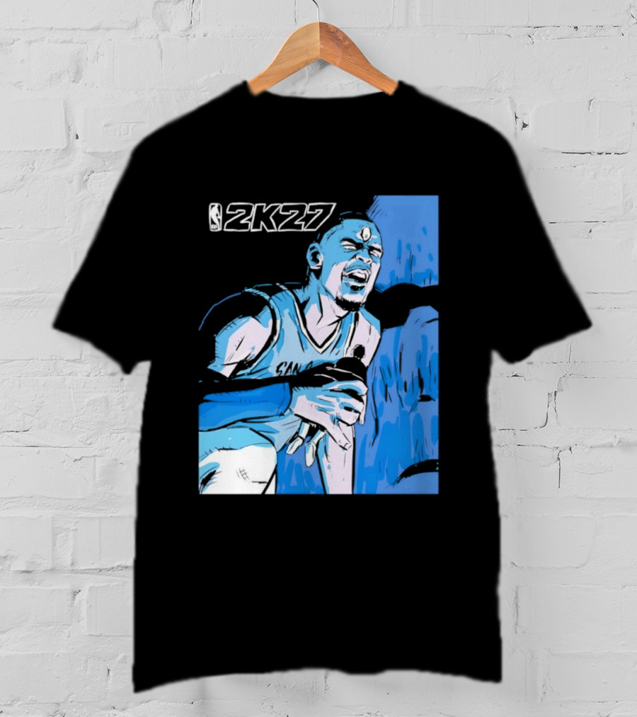 Victor Wembanyama NBA 2K27 Basketball Game Cover T-Shirt
