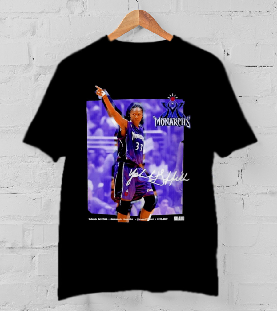 WNBA Yolanda Griffith 33 Sacramento Monarchs Basketball Legends T-Shirt