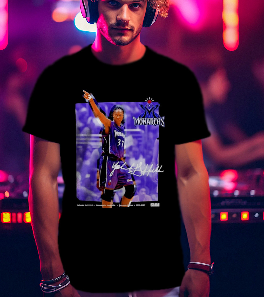 WNBA Yolanda Griffith 33 Sacramento Monarchs Basketball Legends T-Shirt