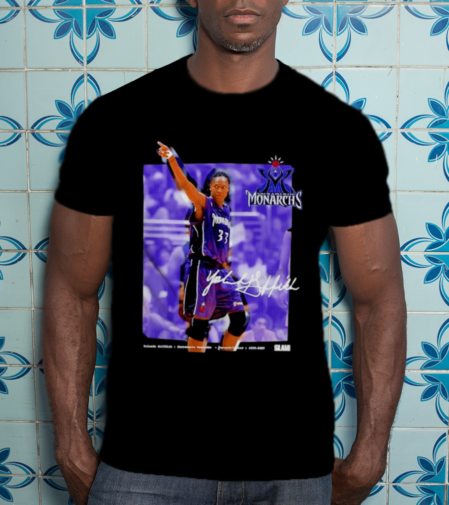 WNBA Yolanda Griffith 33 Sacramento Monarchs Basketball Legends T-Shirt
