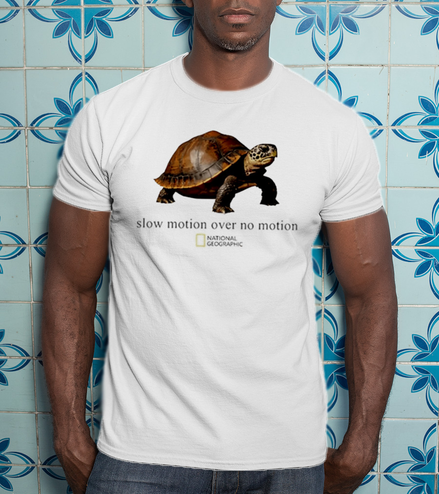 Slow Motion Over No Motion Turtle National Geographic T-Shirt