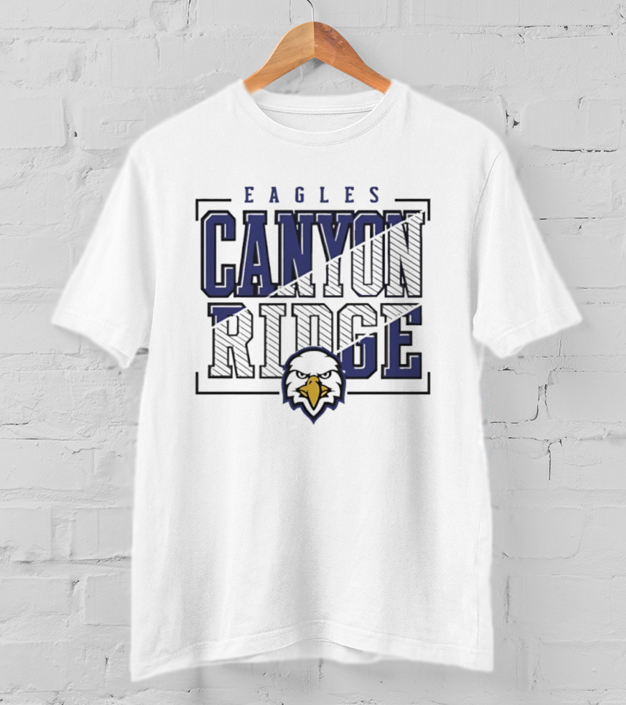 Canyon Ridge Eagles Crown Trio Slanted Lines Head T-Shirt