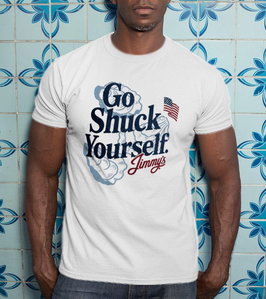 Jimmy's Go Shuck Yourself Oyster American Flag T-Shirt