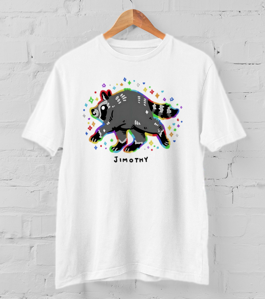 Jimothy Raccoon Trash Panda Colorful Rainbow T-Shirt