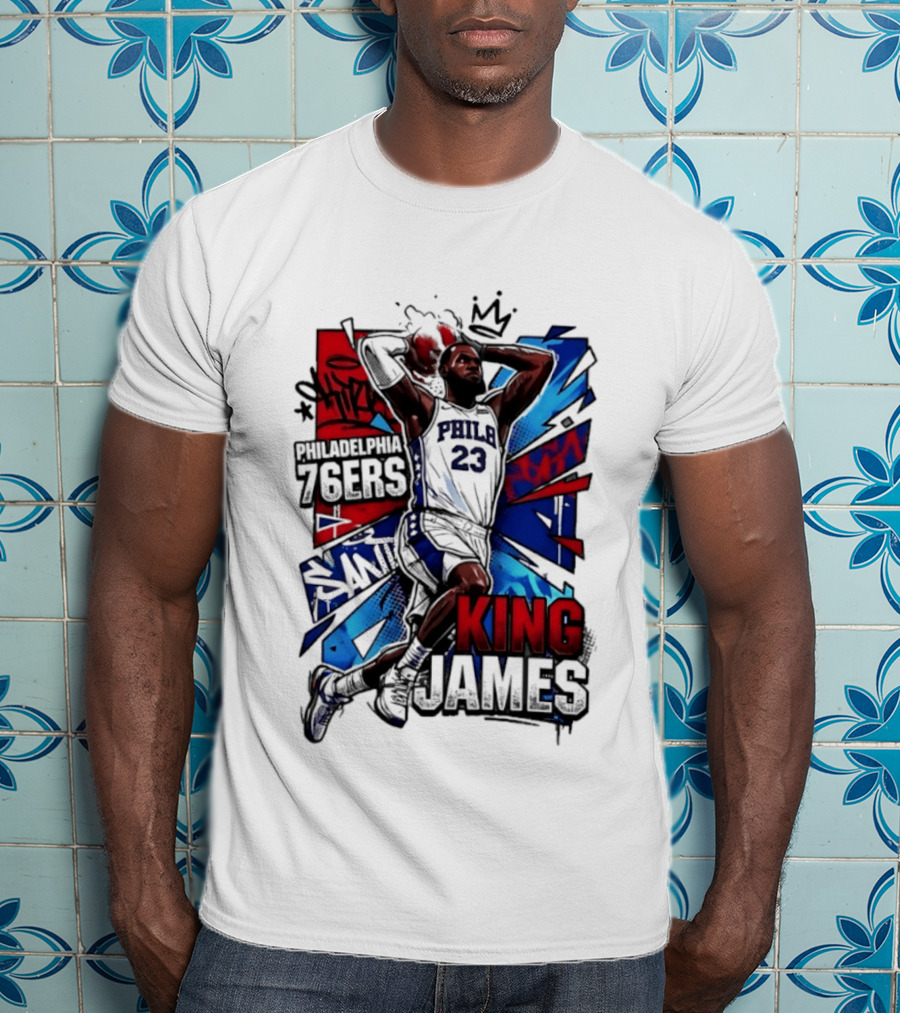 Philadelphia 76ers King James LeBron 2026 NBA Basketball T-Shirt