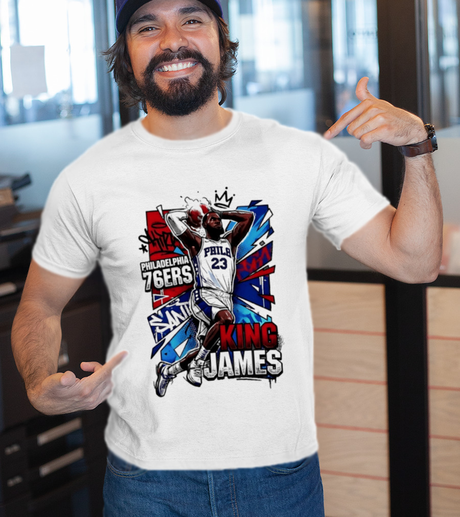 Philadelphia 76ers King James LeBron 2026 NBA Basketball T-Shirt