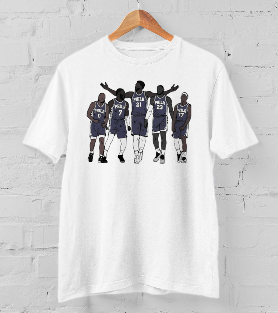 Lebron James Jaylen Brown Joel Embiid VJ Edgecombe Tyrese Maxey Philly 21 23 0 7 77 T-Shirt