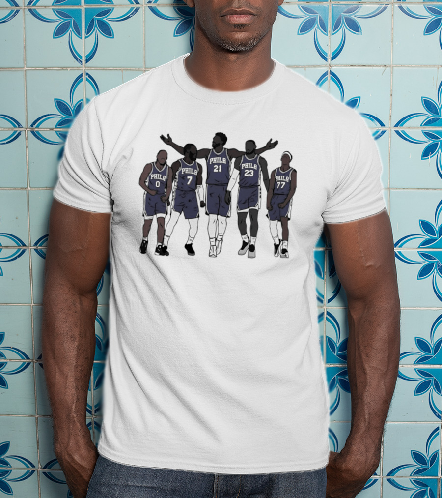 Lebron James Jaylen Brown Joel Embiid VJ Edgecombe Tyrese Maxey Philly 21 23 0 7 77 T-Shirt