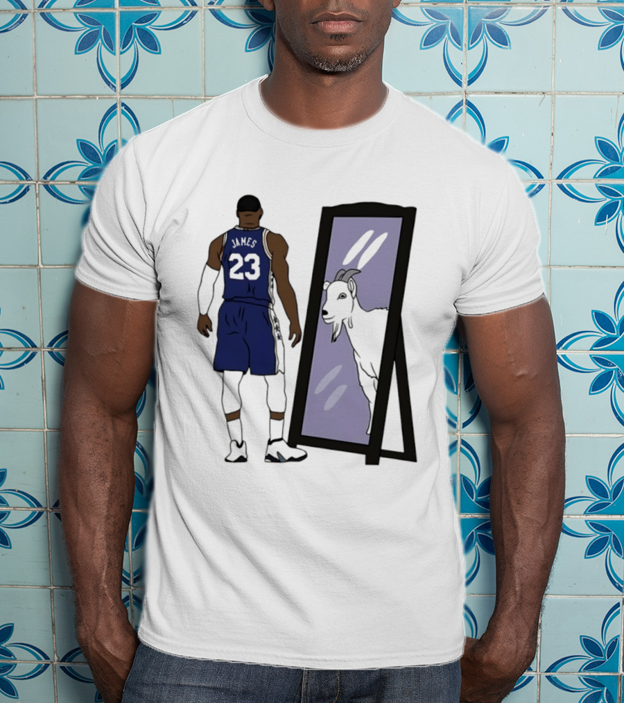 LeBron James Mirror 23 GOAT Reflection Philadelphia 76ers T-Shirt