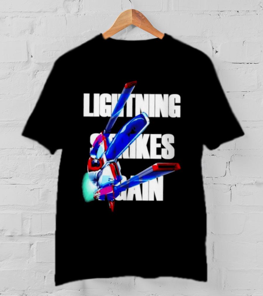 Lightning Strikes Again Gundam Mecha Robot T-Shirt