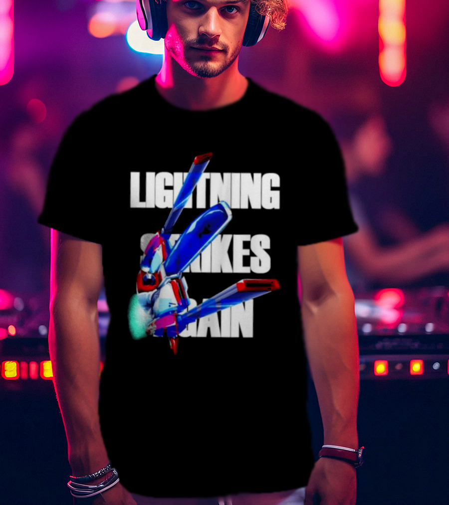 Lightning Strikes Again Gundam Mecha Robot T-Shirt