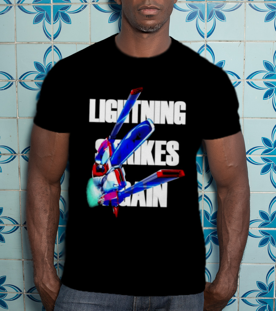Lightning Strikes Again Gundam Mecha Robot T-Shirt
