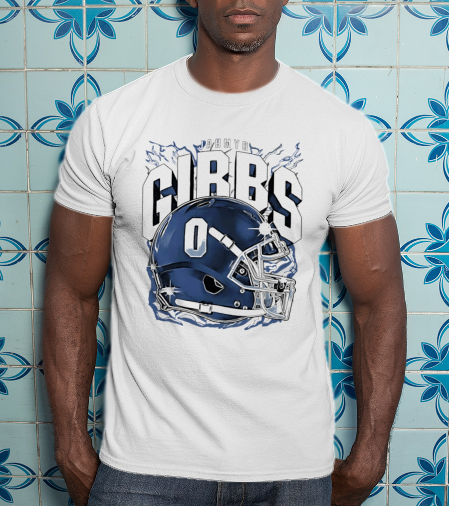Jahmyr Gibbs 0 Detroit Lions Football Helmet 2026 GIBBS T-Shirt