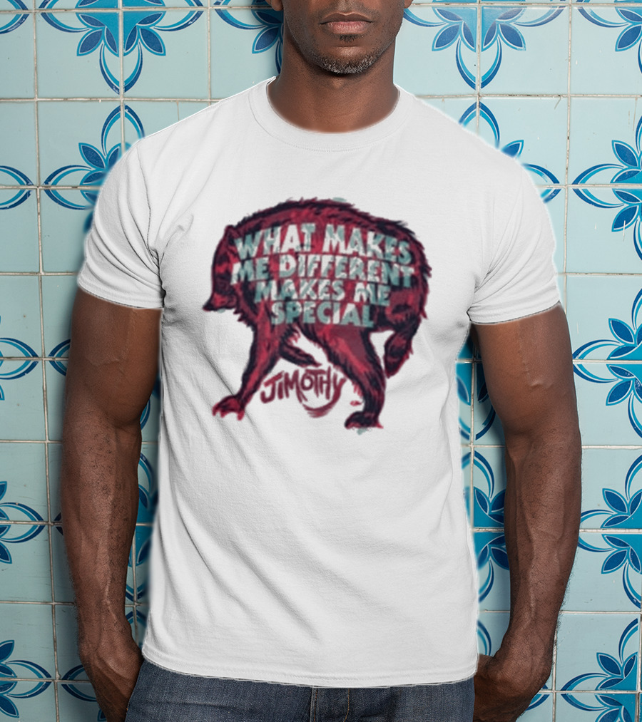 Jimothy What Makes Me Different Makes Me Special Wolf T-Shirt