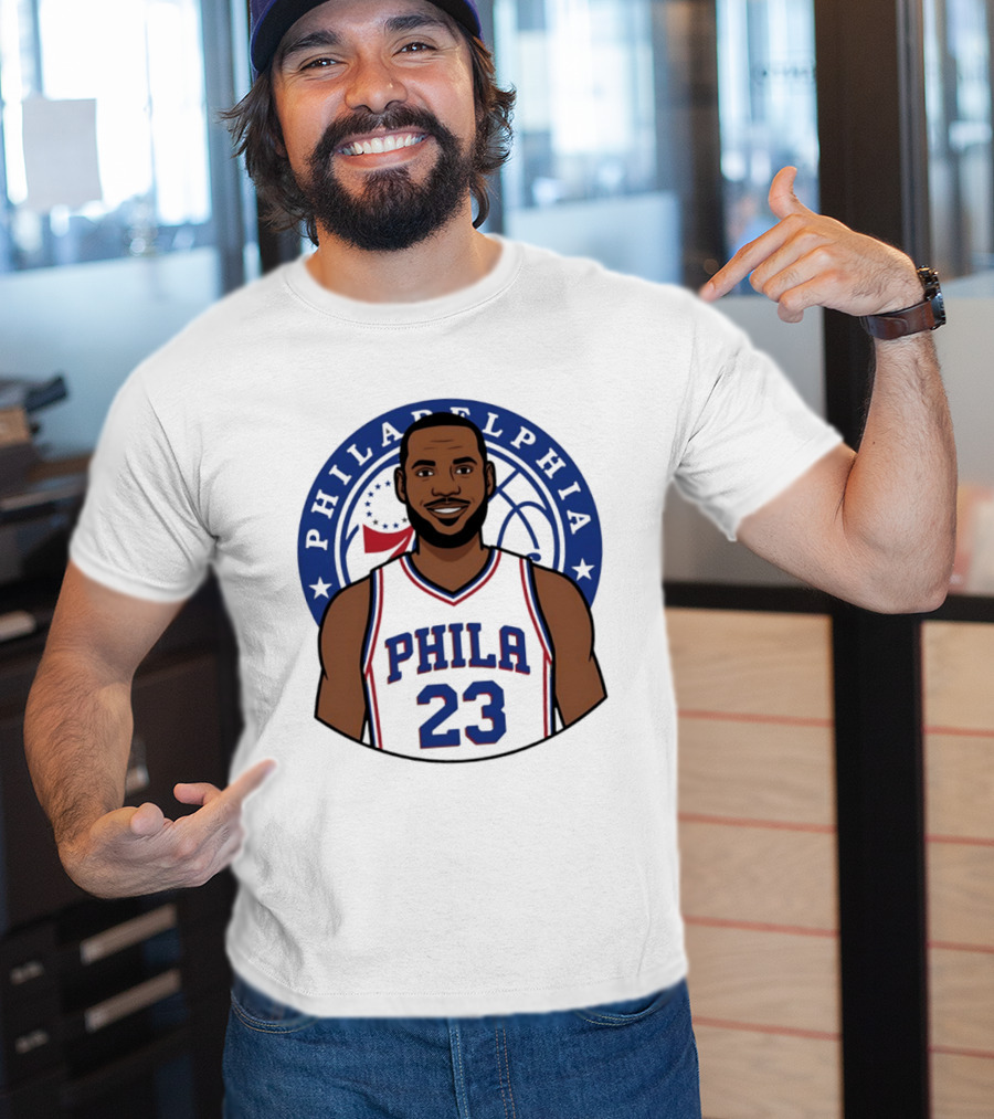 King James Philadelphia Phila 23 Basketball 76ers Star T-Shirt