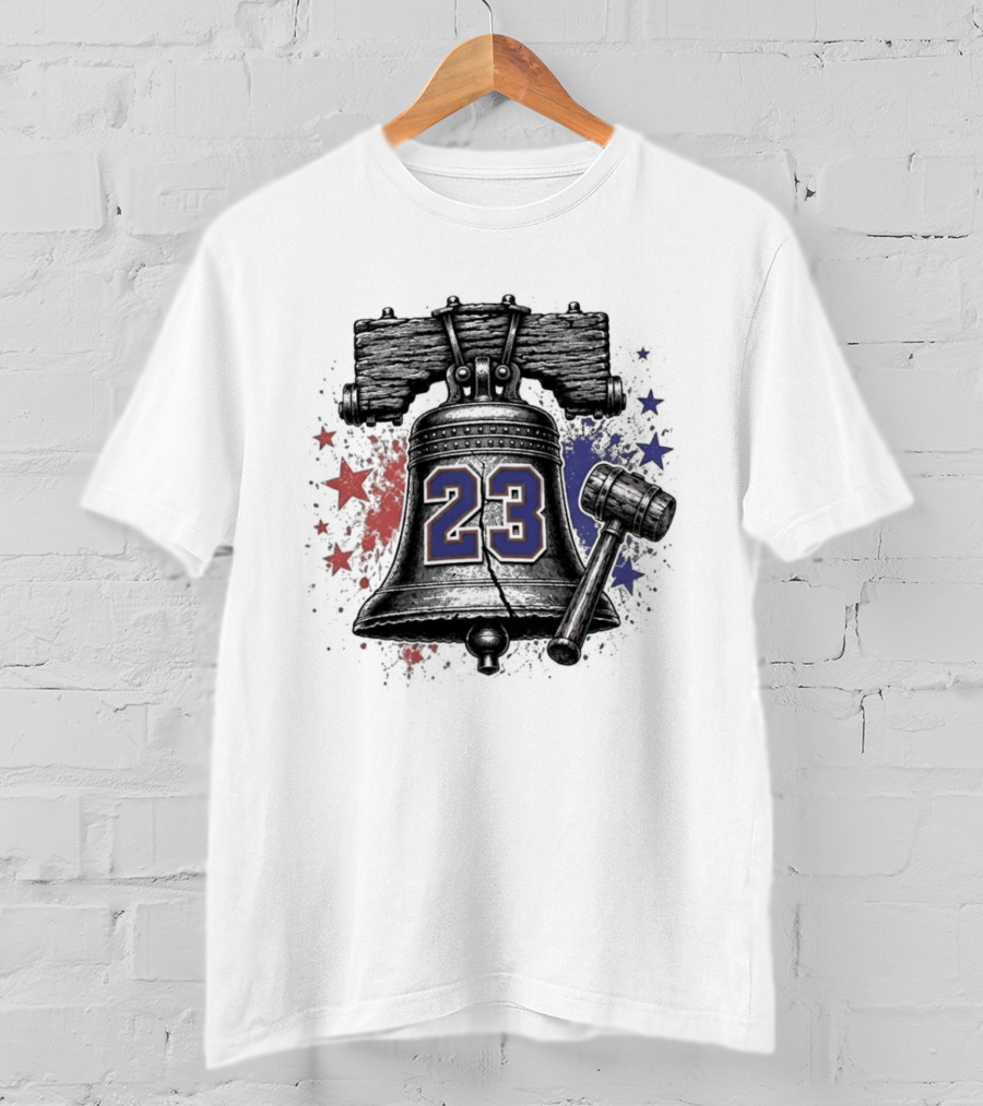 Lebron James 23 Liberty Bell Philadelphia 76ers Fan T-Shirt