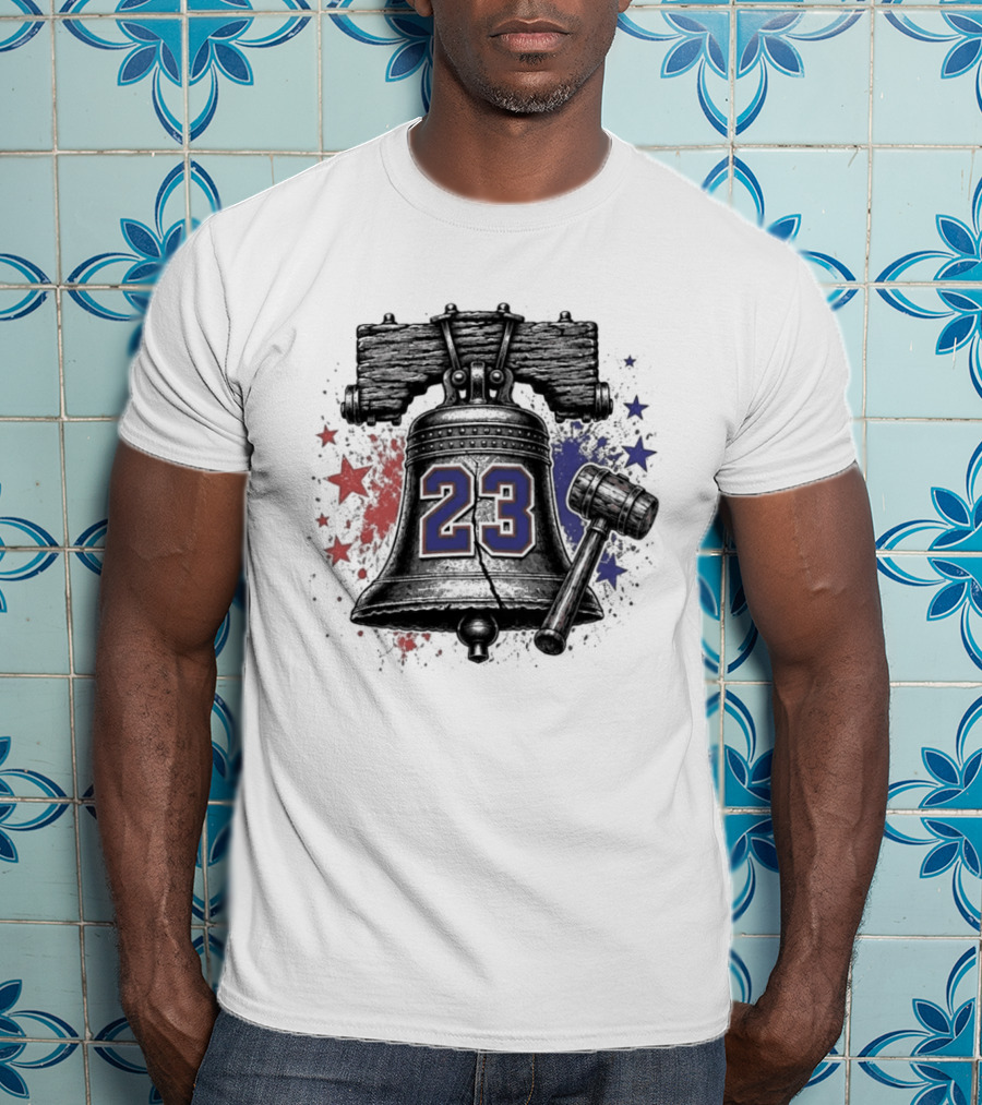 Lebron James 23 Liberty Bell Philadelphia 76ers Fan T-Shirt