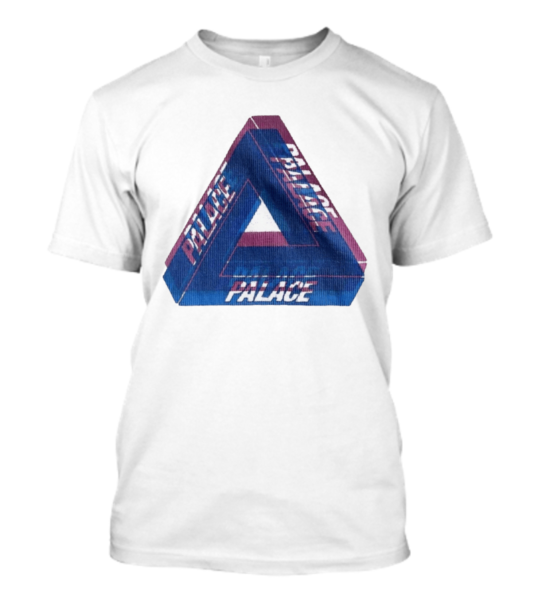 Palace Blur Tri Ferg Optical Illusion Trian...T-Shirt 