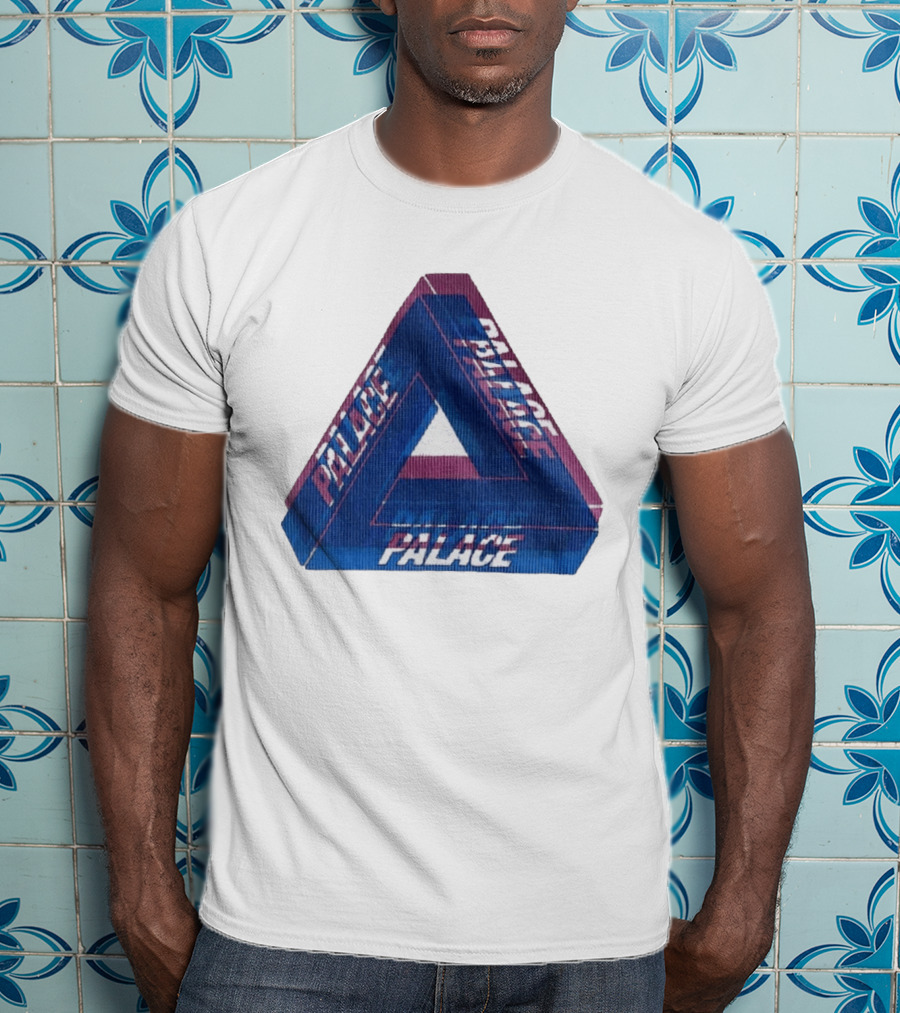 Palace Blur Tri Ferg Optical Illusion Triangles T-Shirt