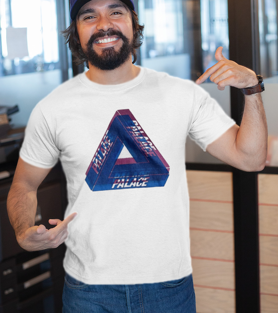Palace Blur Tri Ferg Optical Illusion Triangles T-Shirt