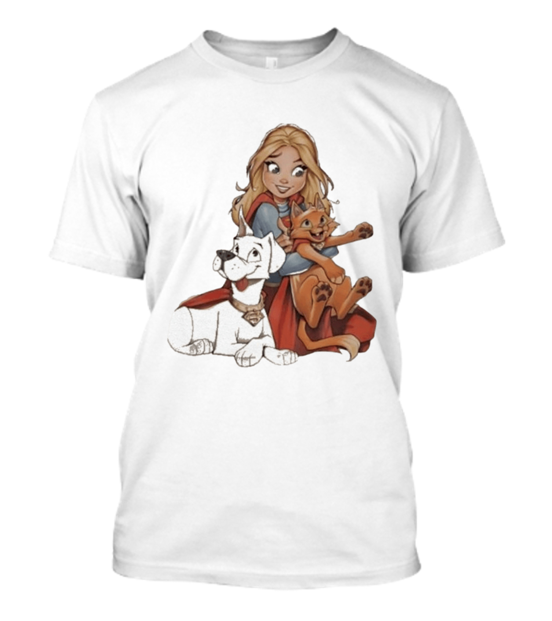 Supergirl Krypto Streaky Cartoon Characters...T-Shirt 
